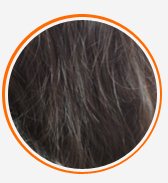 雜亂，松散，枯黃，難受